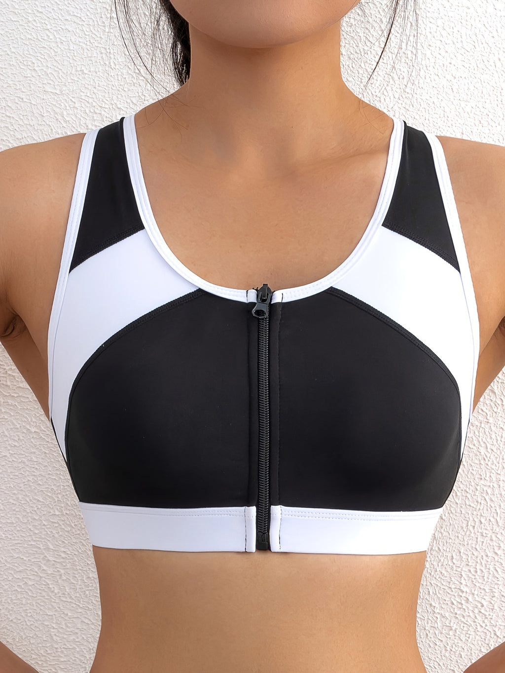 Top Deportivo Mujer | Cuello Redondo | Cremallera Delantera | Ticotrendy