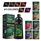 Champú Tinte Natural Base de Hierbas | Cubre Canas Rápidamente | 6 Colores | Tico-Trendy