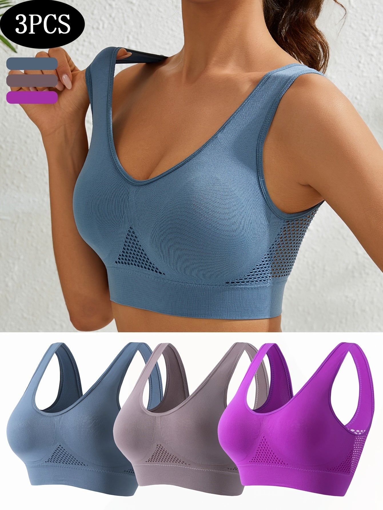 Top Deportivo Espalda Diseño | Antishock | Relleno Extraíble | Ticotrendy