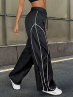 Pantalones Anchos Mujer con Rayas Laterales | Estilo Y2K Casual | Moda Costa Rica