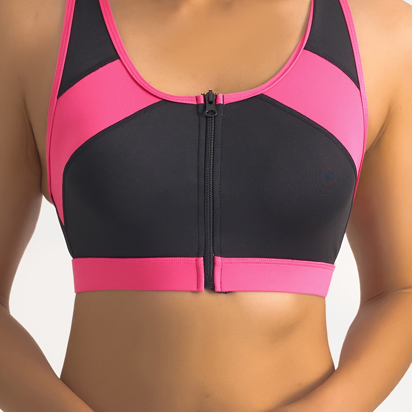 Top Deportivo Mujer | Cuello Redondo | Cremallera Delantera | Ticotrendy