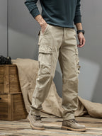 Men's Cargo Pants - Heavy-Duty Multi-Pocket Work Trousers, All-Season Machine Washable Pants with Utility Cargo Design for Construction, Travel, Everyday Carry - Mid-Rise Regular Fit Cargo Pants for Men, Outdoor Activities, S