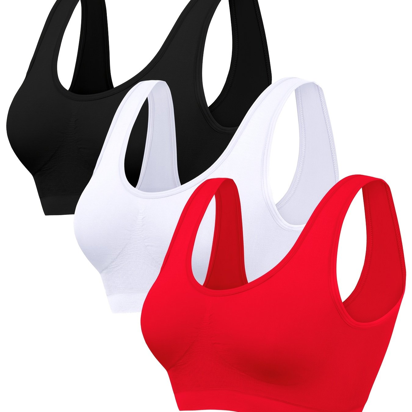 Conjunto 3 Tops Sin Costuras | Alta Elasticidad | Sin Relleno | Ticotrendy