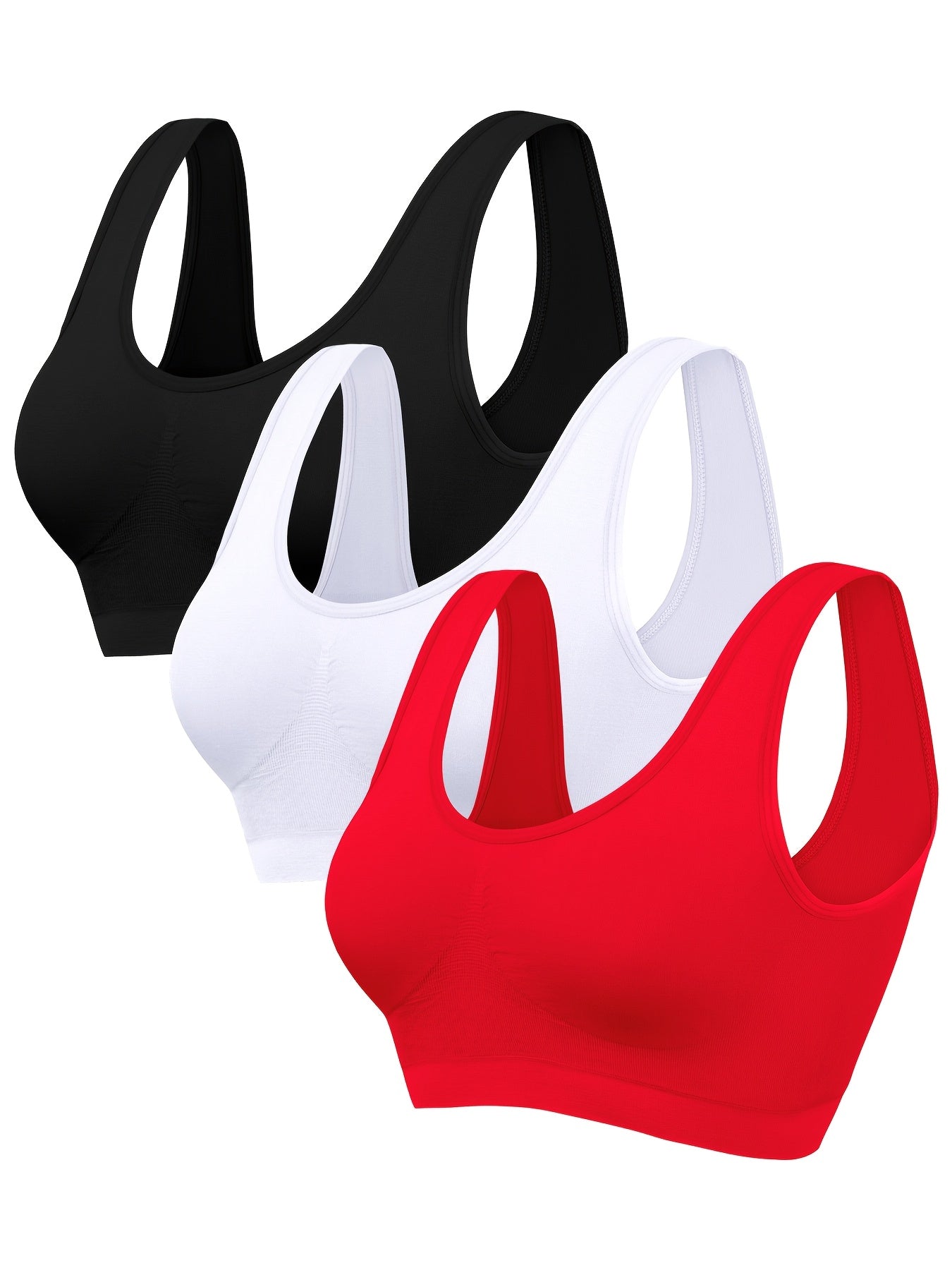 Conjunto 3 Tops Sin Costuras | Alta Elasticidad | Sin Relleno | Ticotrendy