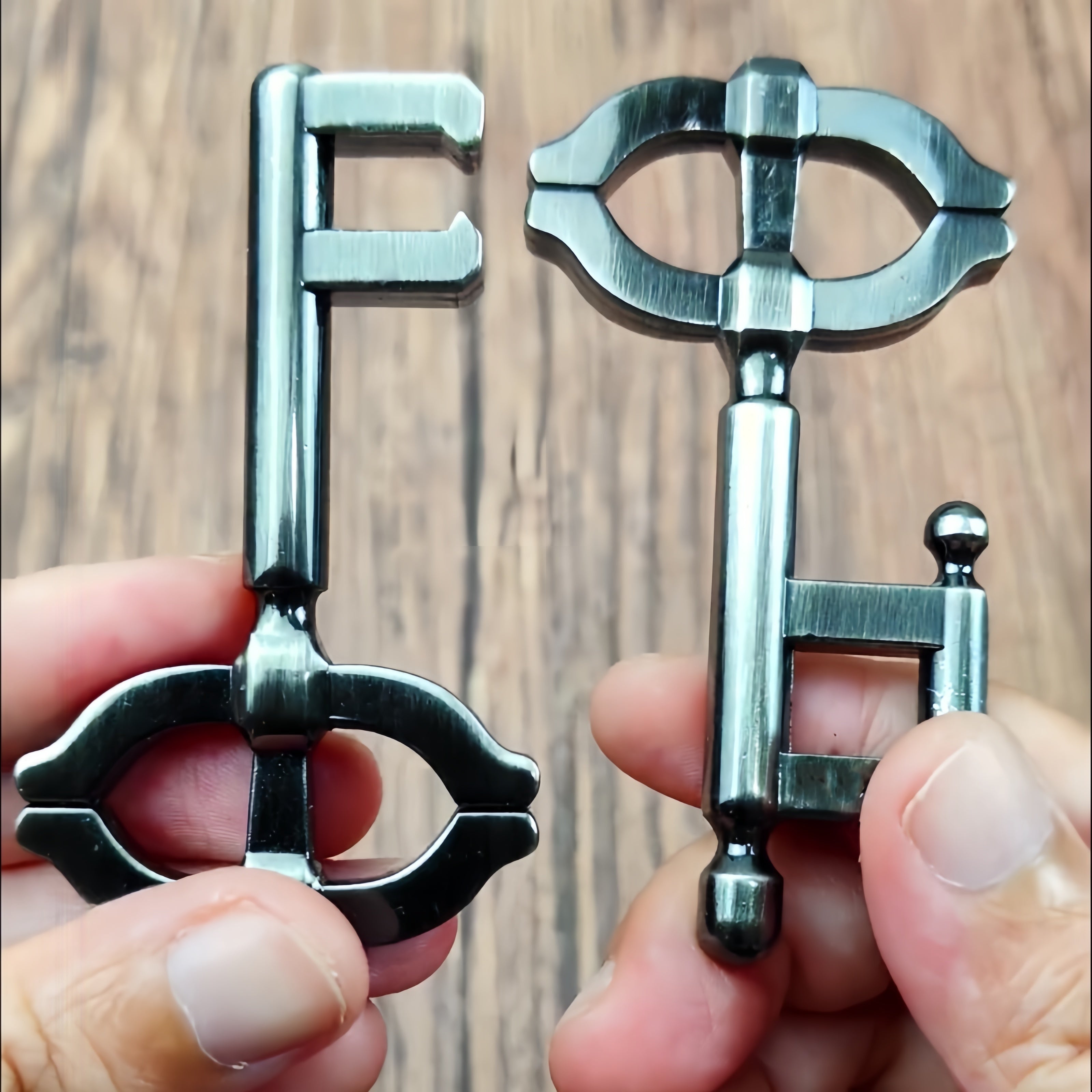 Llave Dorada Mágica | Rompecabezas Metal | Juego Lógica Adultos