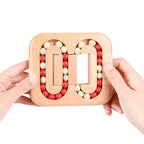 Laberinto Cuentas Madera | Juego Mental Adultos | Pista Bola Geometrica