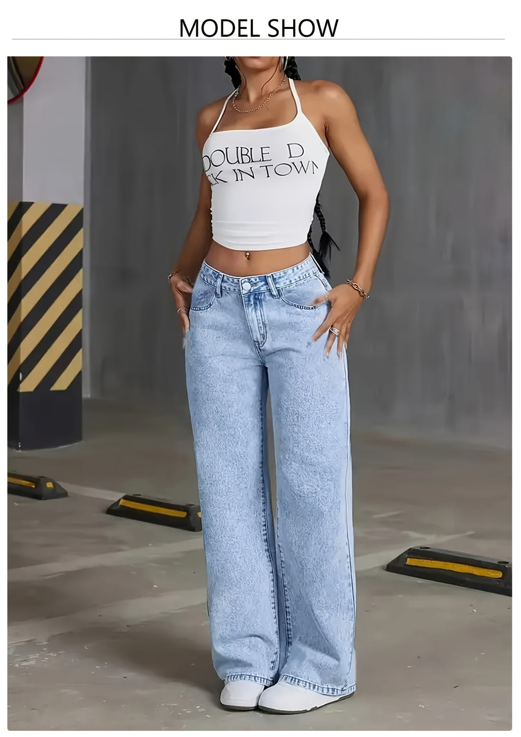 Jeans Rectos Pierna Ancha Mujer | Ticotrendy Denim Elástico Cintura Alta Control Abdominal