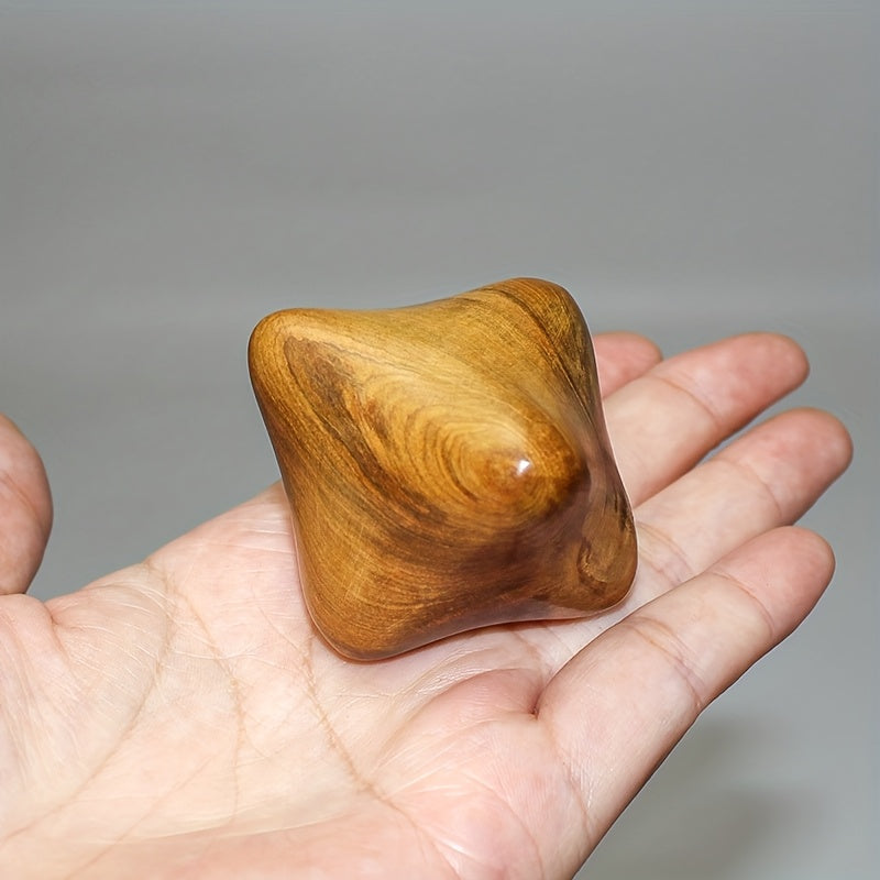 Bola Masaje Hexagonal Madera | Terapia Manos | Acupresión Natural