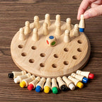 Juego Memoria Madera | Ajedrez Educativo | Estrategia Familiar