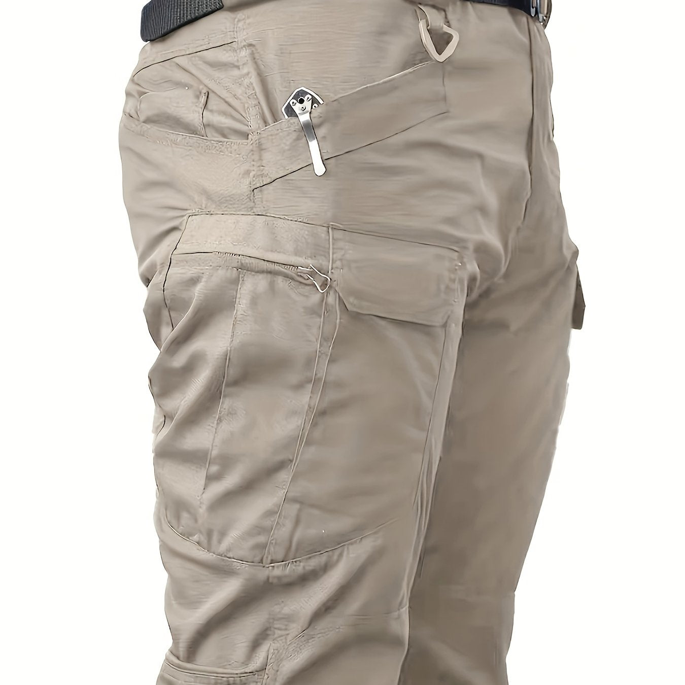 Men's Multi-Pocket Work Pants - Tactical and Casual Overalls, Durable High-Quality Fabric for Hiking, Camping, and Casual Attire | All-Season Comfortable Outdoor Workwear & Casual Trousers with Sturdy Construction