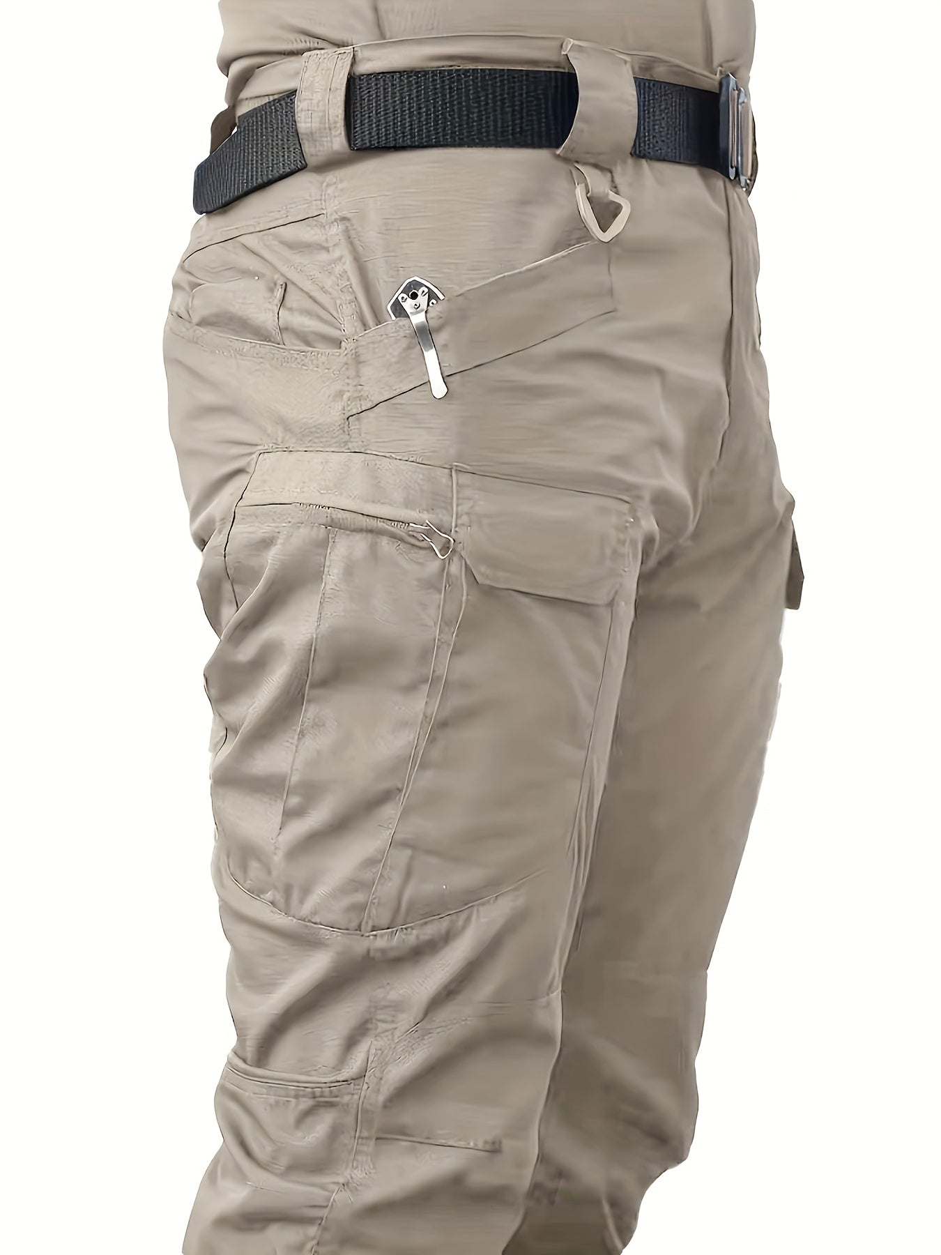 Men's Multi-Pocket Work Pants - Tactical and Casual Overalls, Durable High-Quality Fabric for Hiking, Camping, and Casual Attire | All-Season Comfortable Outdoor Workwear & Casual Trousers with Sturdy Construction