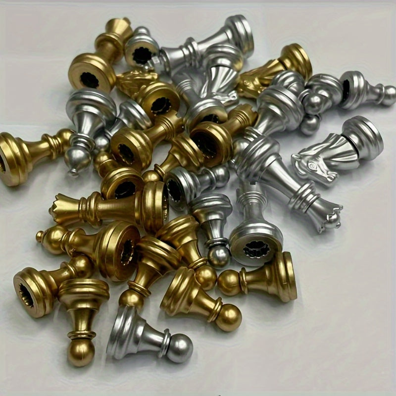 Piezas Ajedrez Dorado Plateado | 32 Unidades ABS | Estrategia Juego