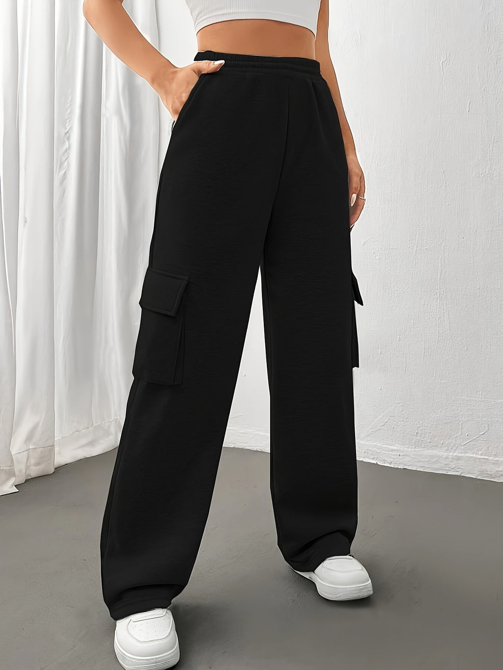 Pantalones Wide Leg Cintura Media | Corte Holgado Casual | Ticotrendy Costa Rica