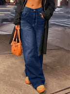 Jeans Rectos de Mujer | Ticotrendy Denim Clásico No Elástico Estilo Urbano Básico