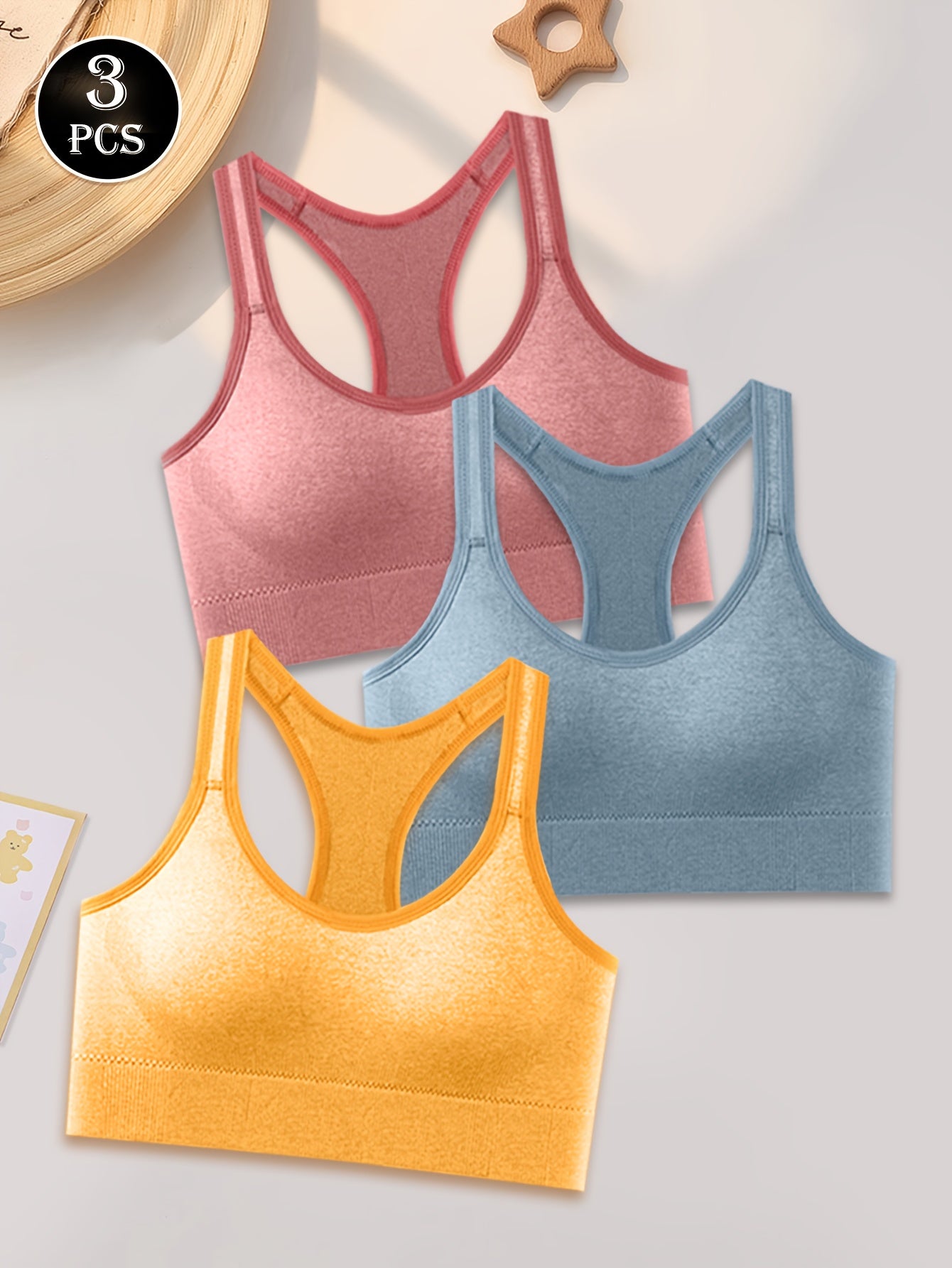 Conjunto 3 Tops Sin Costuras | Espalda Cruzada | Colores Múltiples | Ticotrendy