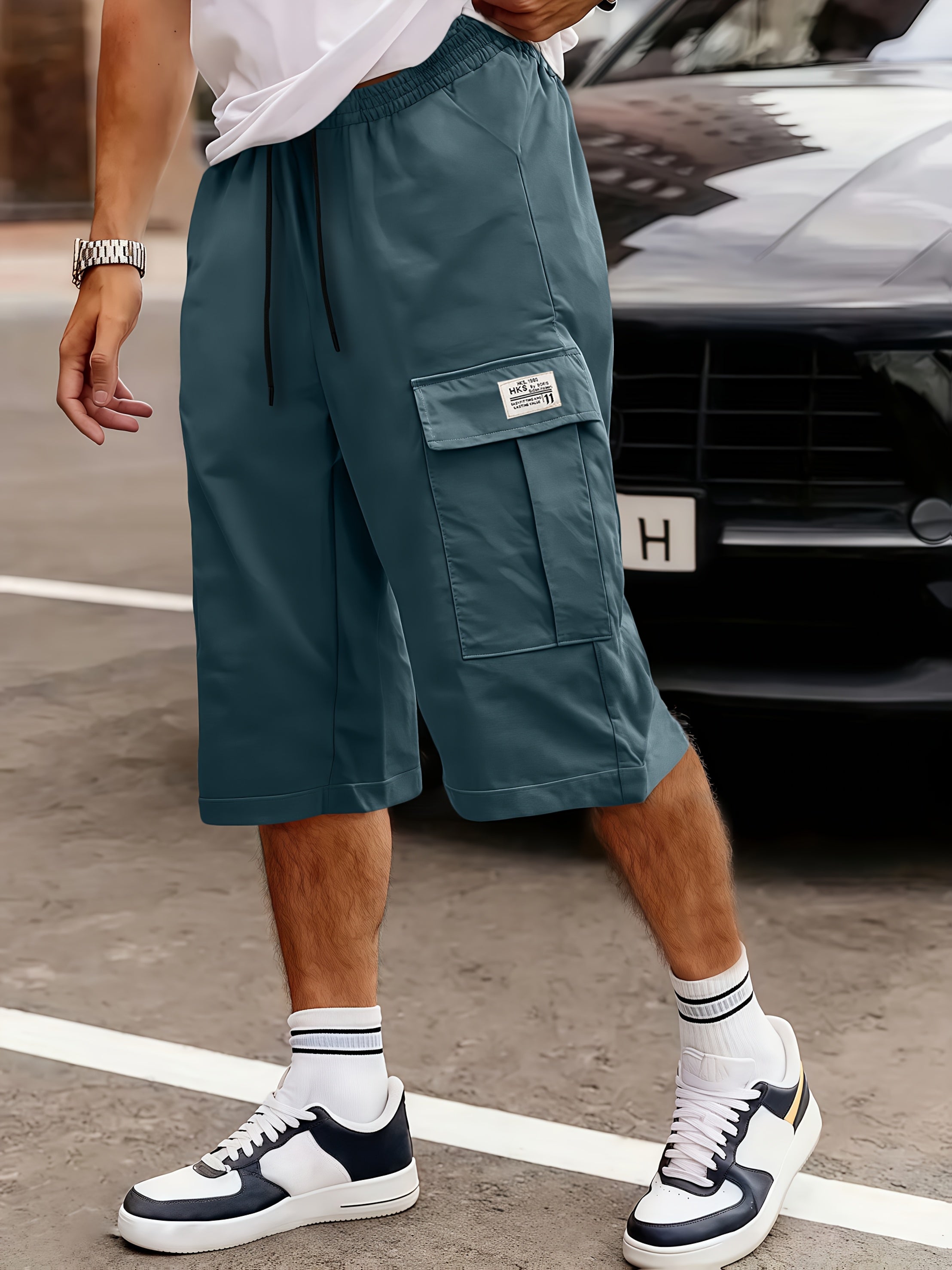 Shorts Cargo Hombre | Corte Holgado, Múltiples Bolsillos | Verde, Negro, Beige