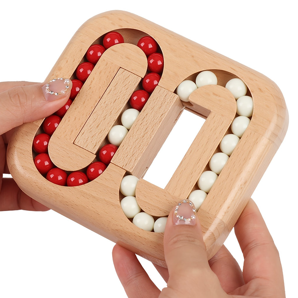 Laberinto Cuentas Madera | Juego Mental Adultos | Pista Bola Geometrica