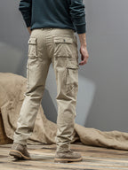 Men's Cargo Pants - Heavy-Duty Multi-Pocket Work Trousers, All-Season Machine Washable Pants with Utility Cargo Design for Construction, Travel, Everyday Carry - Mid-Rise Regular Fit Cargo Pants for Men, Outdoor Activities, S