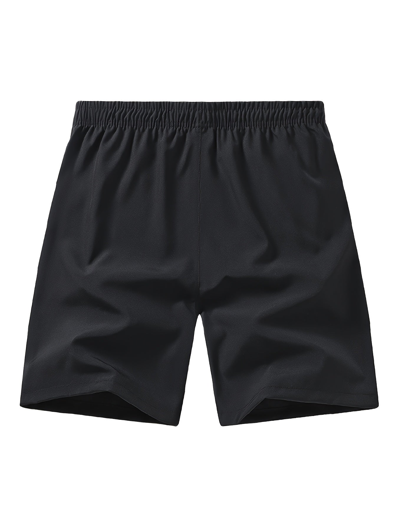 Pantalones Cortos Deportivos Hombre - Secado Rápido, Negro con Bolsillos Naranja, Cordón y Cremallera