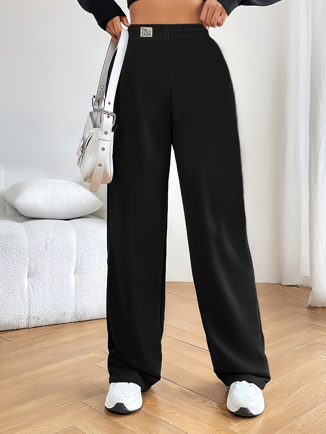 Pantalones Wide Leg Deportivos | Botones Decorativos | Ticotrendy Costa Rica