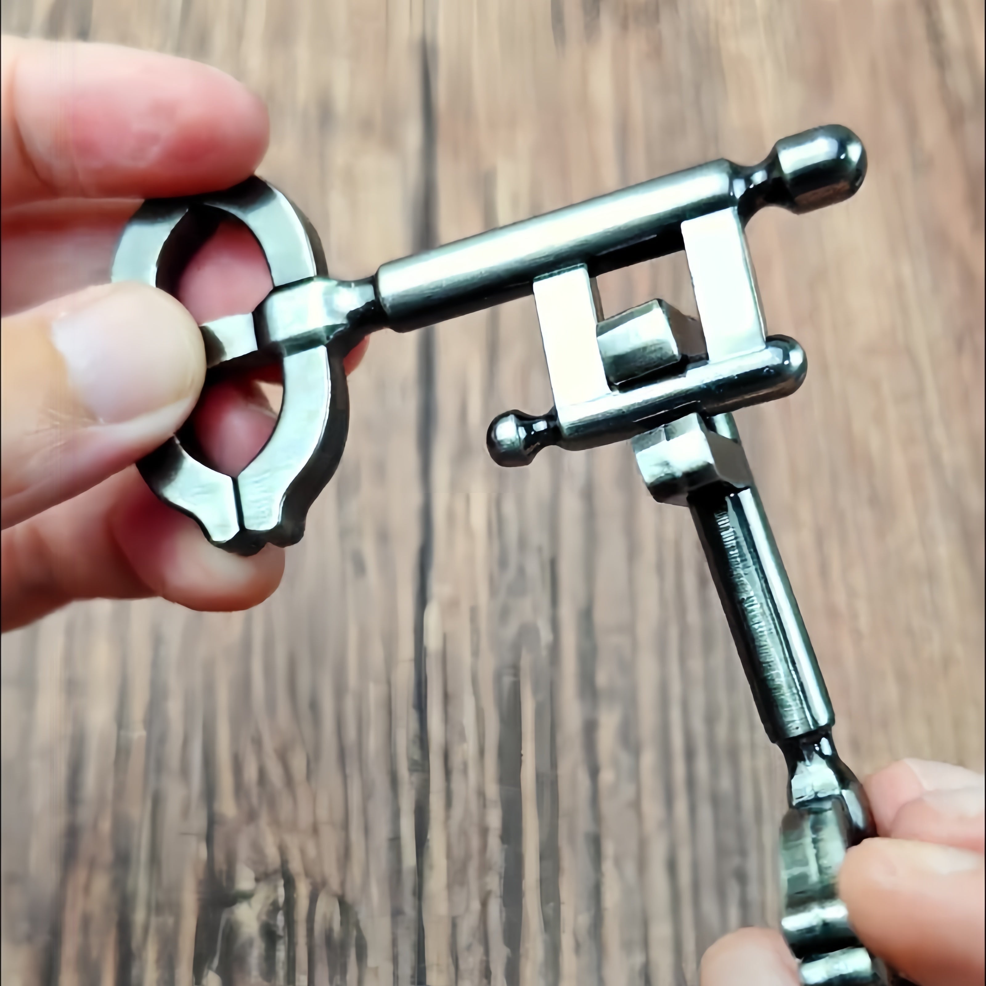 Llave Dorada Mágica | Rompecabezas Metal | Juego Lógica Adultos