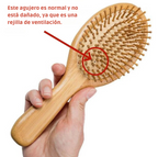Peine de Bambú Natural | Cojín de Aire Masajeador | Cuidado Capilar