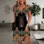 Vestido Bohemio Floral Cuello en V
