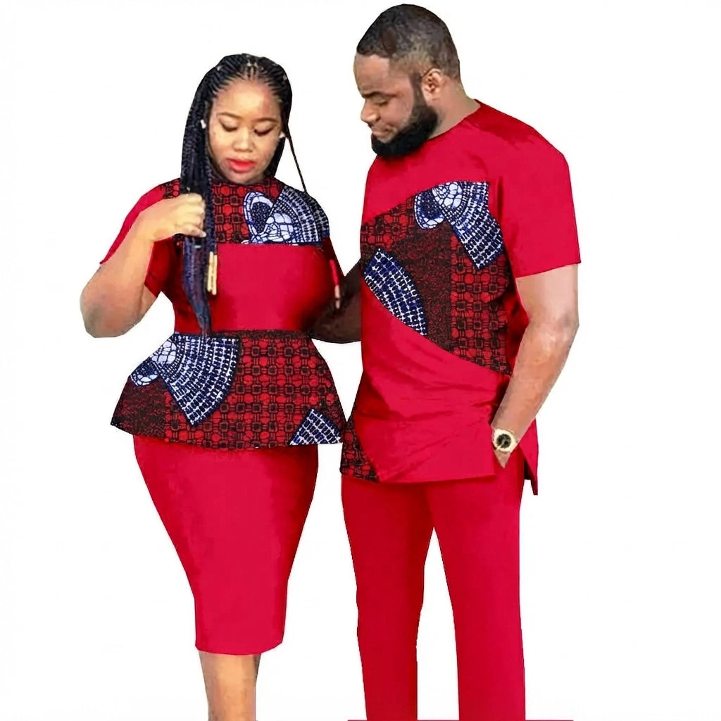 Vestido Dashiki Estampado Almazuela Pareja | Fiesta Amor | Tallas XS-6XL | Tico Trendy