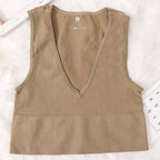 Top Corto Verano | Cuello V | Canesú Acanalado | Ticotrendy