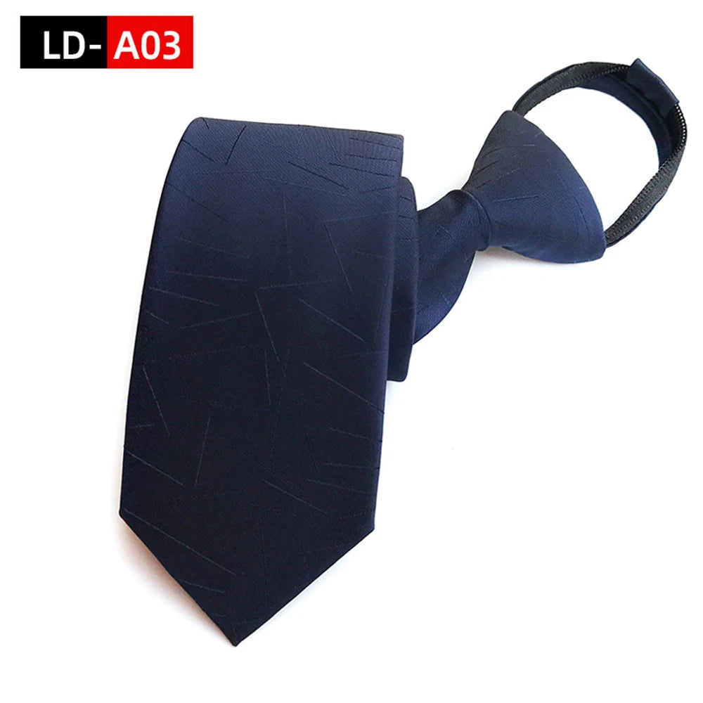 Corbata Preatada Con Cremallera Clásica De Negocios y Estilo Tico