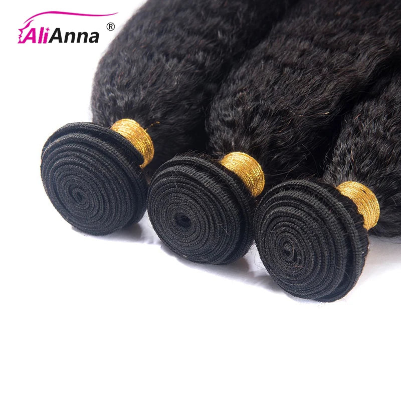 Extensiones de Cabello Remy Alianna, mechones de 30 pulgadas, cabello brasileño 100% humano, de alta calidad, 1/3/4 unidades