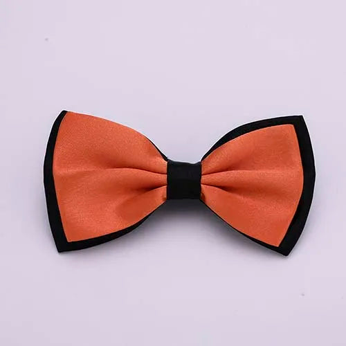 Pajarita ajustada para hombre, pajarita clásica de color negro y dorado, color rojo, verde, rosa, azul y blanco