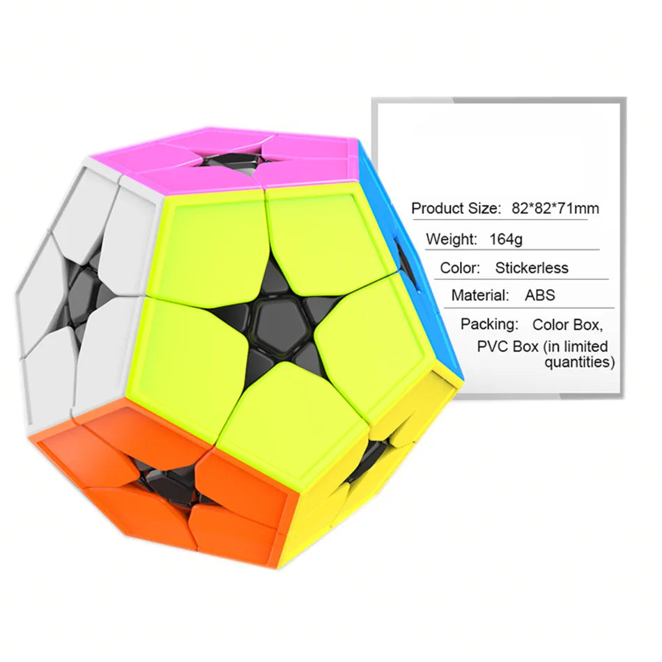 Moyu MoFang JiaoShi Meilong 2x2 Megaminx stickerless Magic Cube Kilominx dodecaedro 2x2 Color Kibiminx Speed Cube