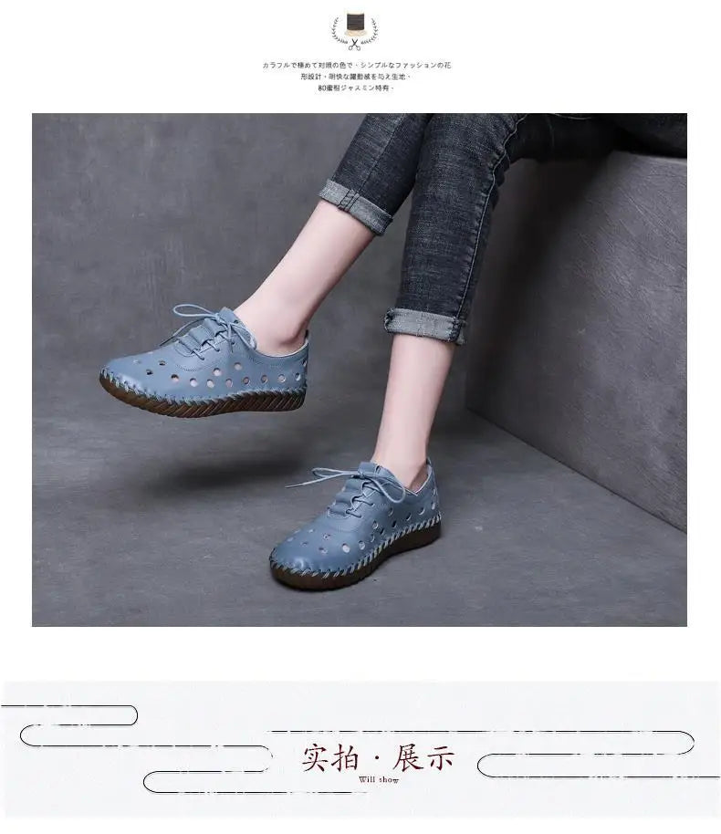 Zapatos Oxford de Diseñador | Cuero Partido | Transpirables | Cordones | Novedad