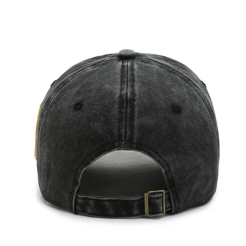 Gorra de Béisbol Retro Unisex | Bordado de Letras | Estilo Vaquero Hip Hop | Algodón