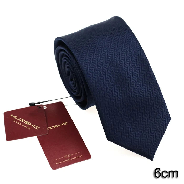 Corbata Jacquard Azul Oscuro Para Hombres Negocios Estilo Tico Elegante