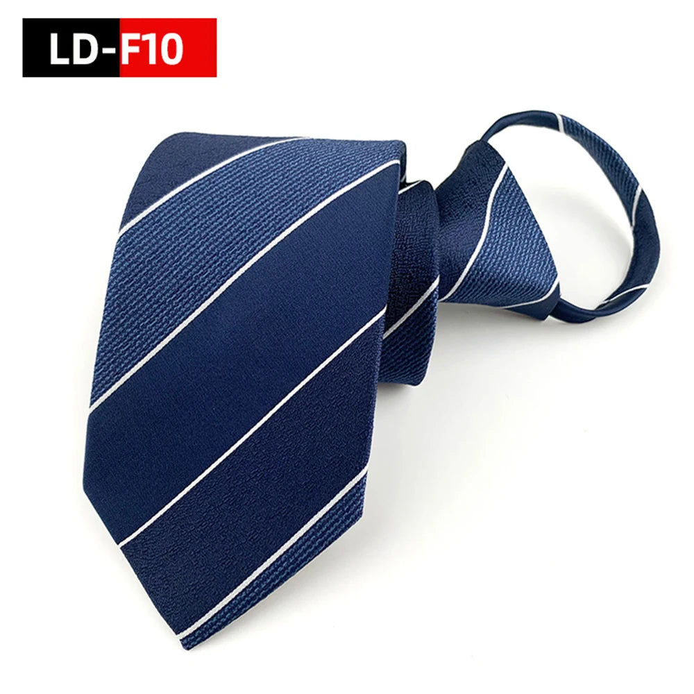 Corbata Preatada Unisex | Cremallera | Rayas y Floral | Cachemira