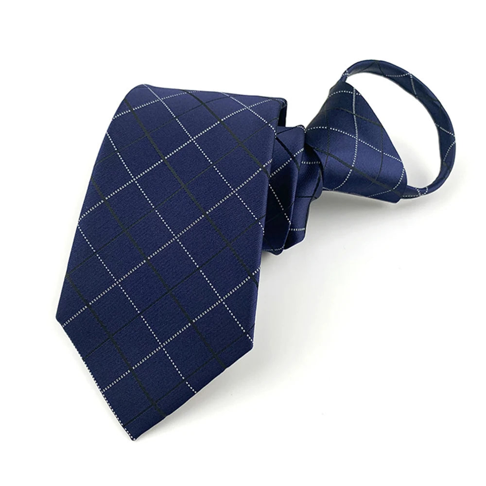 Corbata Preatada Unisex | Cremallera | Rayas y Floral | Cachemira