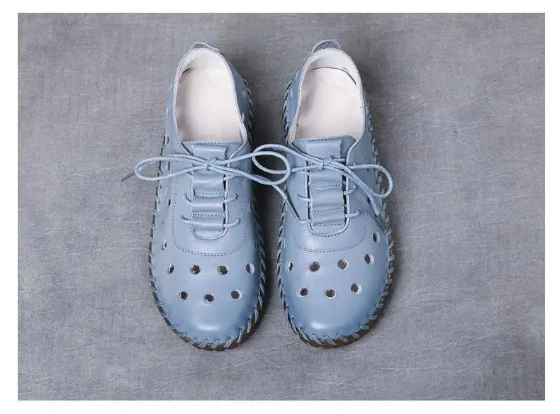 Zapatos Oxford de Diseñador | Cuero Partido | Transpirables | Cordones | Novedad