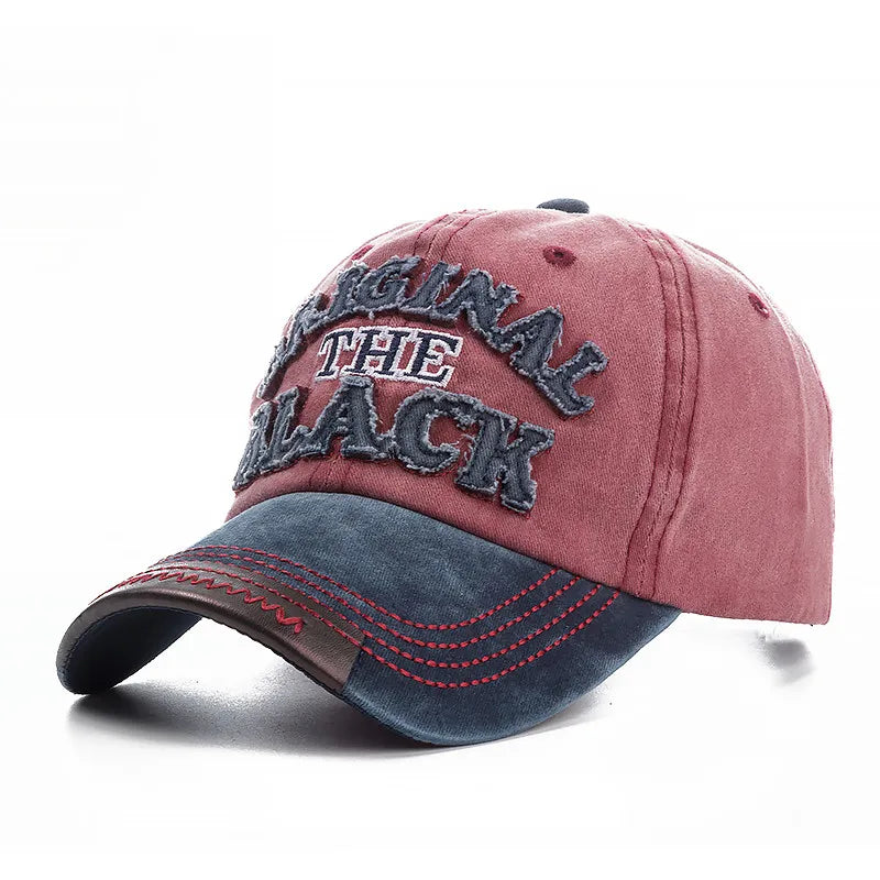 Gorra de Béisbol Retro Unisex | Bordado de Letras | Estilo Vaquero Hip Hop | Algodón