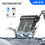 Unidad flash USB 3,0 de metal, 64GB, 128GB, USB Sticks, 32GB, 16GB, memoria mini USB 3,0 de alta velocidad, unidad Flash USB con llavero