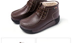 Botas Botines de Cuero Genuino para Mujer Tobillera Invierno Plataforma