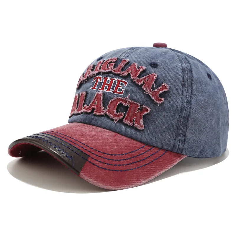 Gorra de Béisbol Retro Unisex | Bordado de Letras | Estilo Vaquero Hip Hop | Algodón