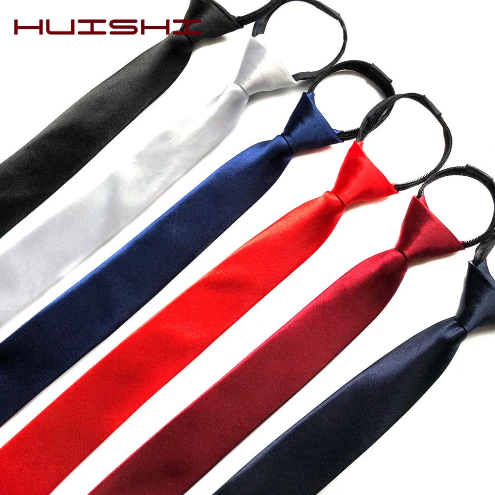 Corbata Preatada Cremallera Para Hombre Estilo Tico Elegante Casual