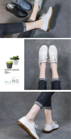Zapatos Oxford de Diseñador | Cuero Partido | Transpirables | Cordones | Novedad