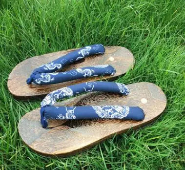 Sandalias Japonesas Geta Hombre Cosplay | Zuecos Madera Planos Novedad Verano