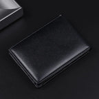 GENODERN RFID bloqueando hombres Mini cuero Ultra moda dólar delgado bolso masculino