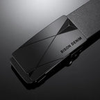 Cinturón De Cuero Para Negocios Hebilla Automática Elegancia Clásica Tica
