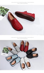 Mocasines Oxford de Cuero Azul | Costura Detallada | Zapatos Planos | Para Todas las Estaciones