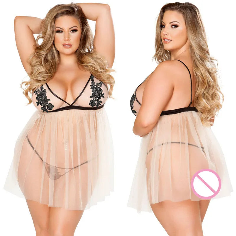 Body de Encaje Floral Talla Grande 5XL | Catsuit Transparente | Tico Trendy